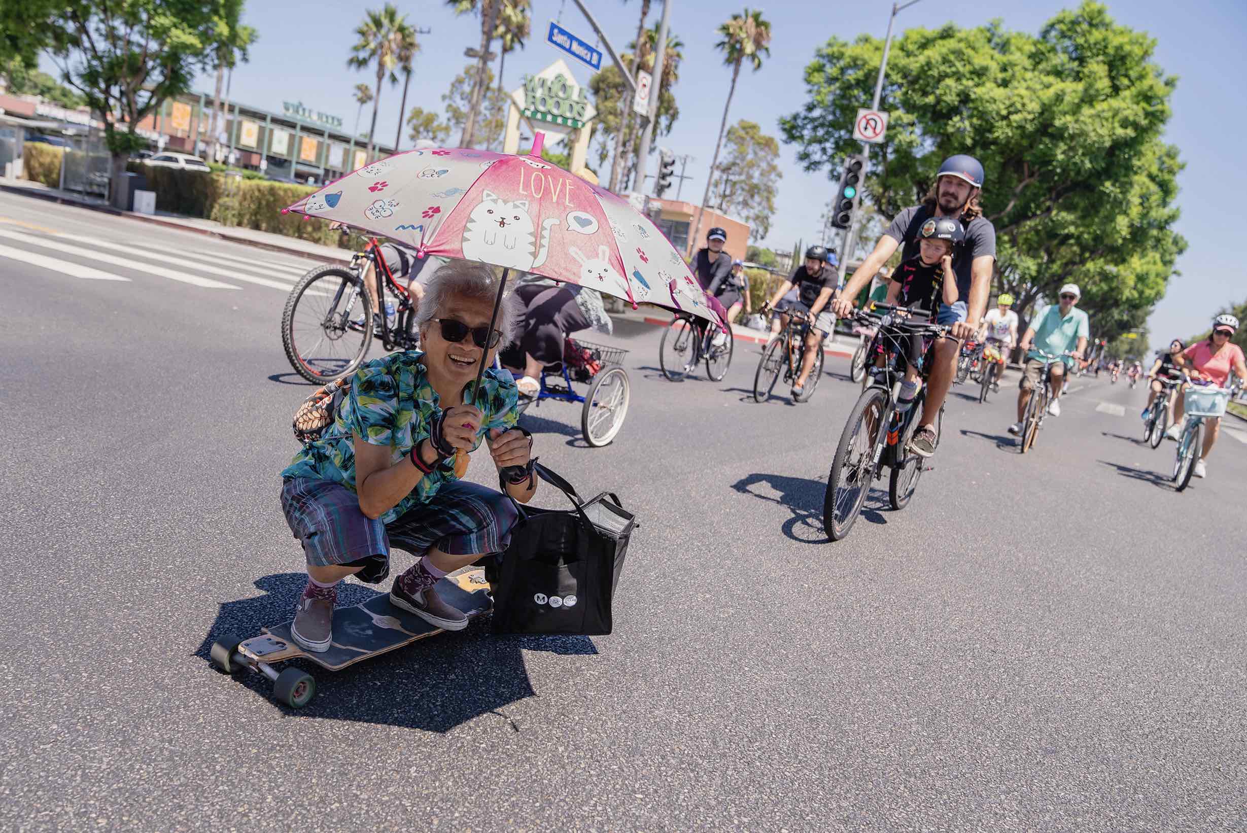 An image of people at CicLAvia Los Angeles