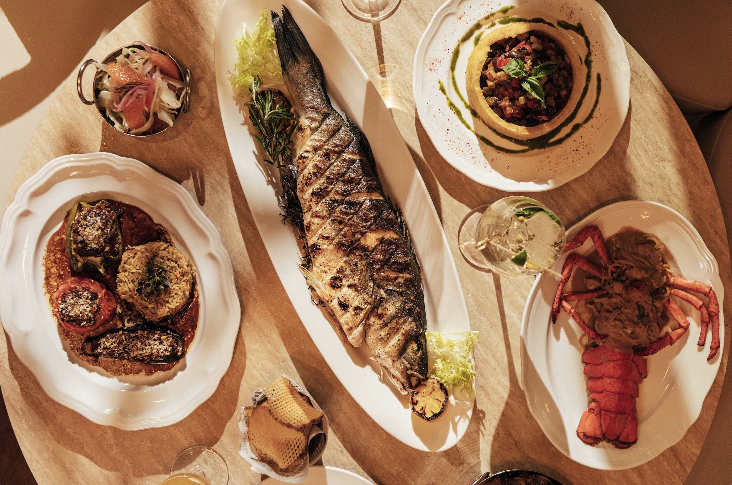 An image of the food at Azur restaurant.