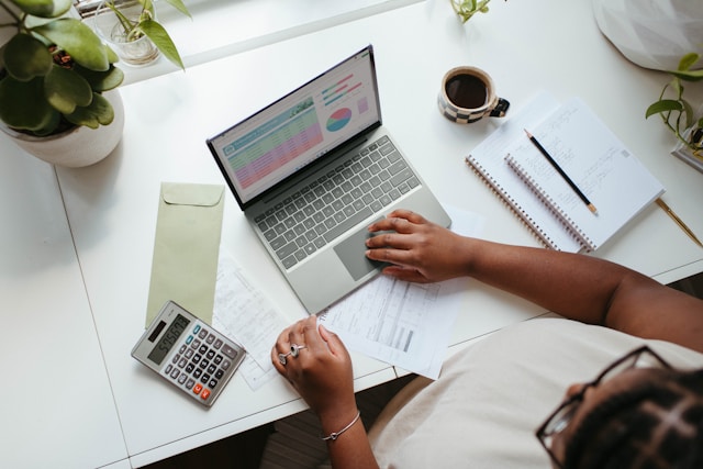 An image of someone doing their budget.