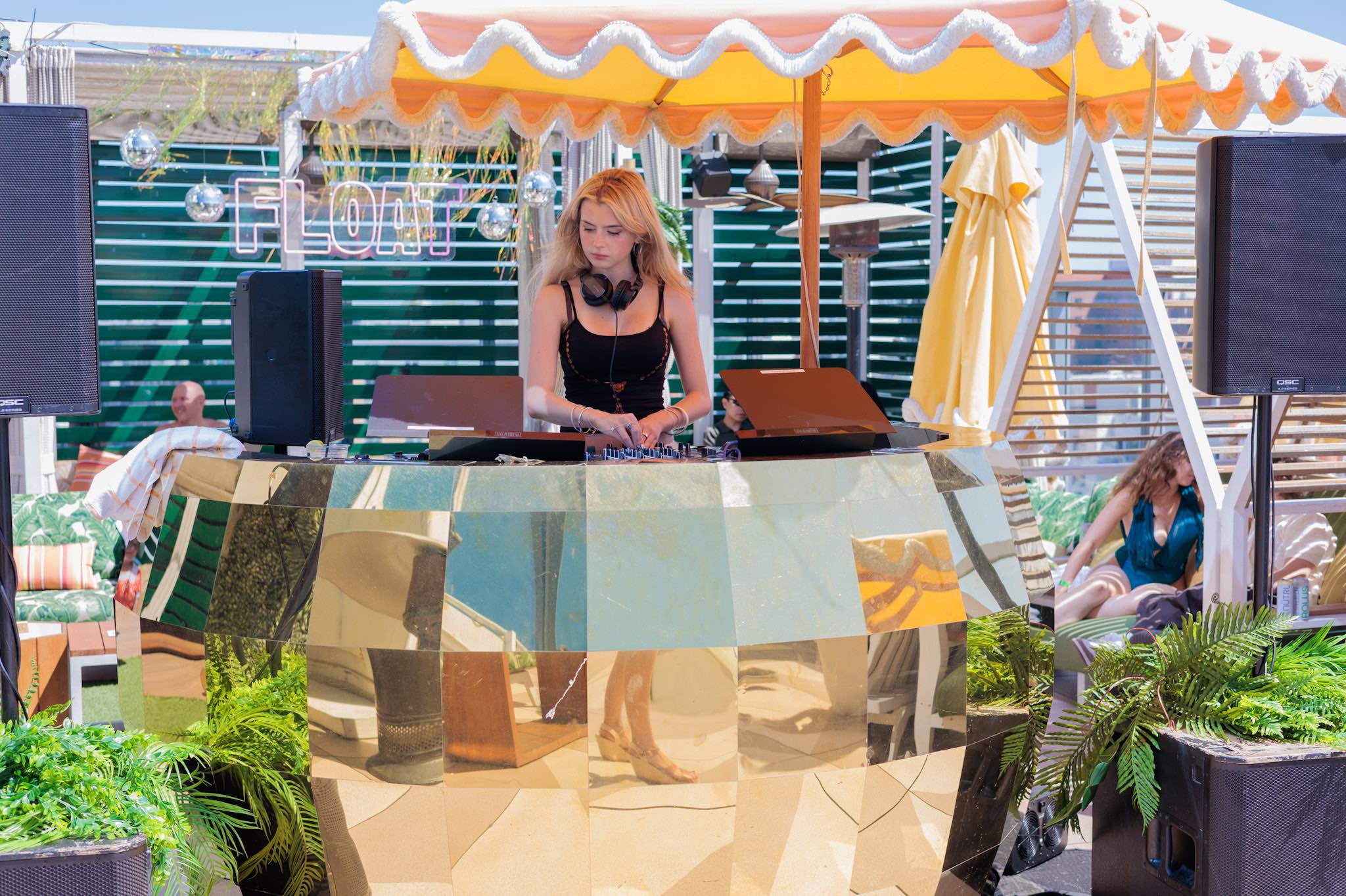 An image of a celebrity DJ at ‘Summer Club LA NextGen Hollywood Pool Party’ hosted by Eris Talent Agency and curated by Affinity Nightlife at Golden Hour inside Level 8 at The Moxy Downtown Los Angeles, on Sunday, August 2nd, 2026.