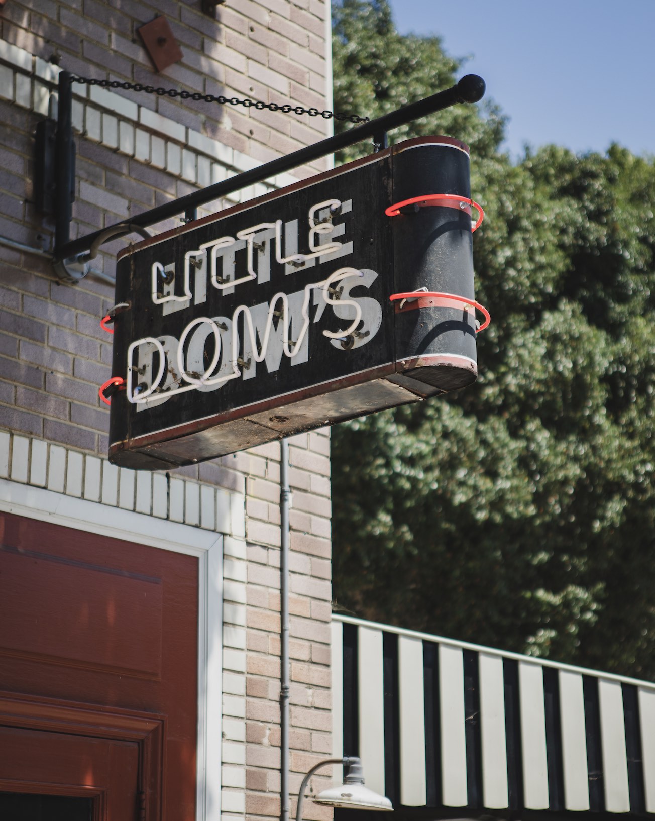 AN image of the sign for Little Dom's in Los Feliz.