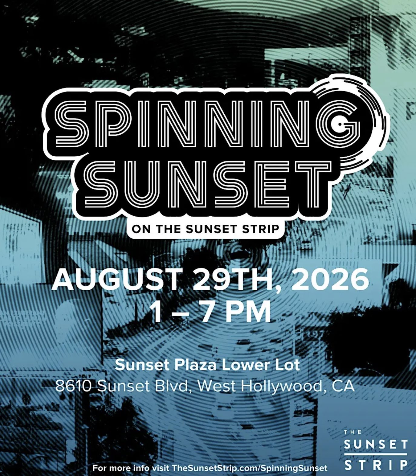 An image of the flyer for Spinning Sunset Vinyl & Wax Fair