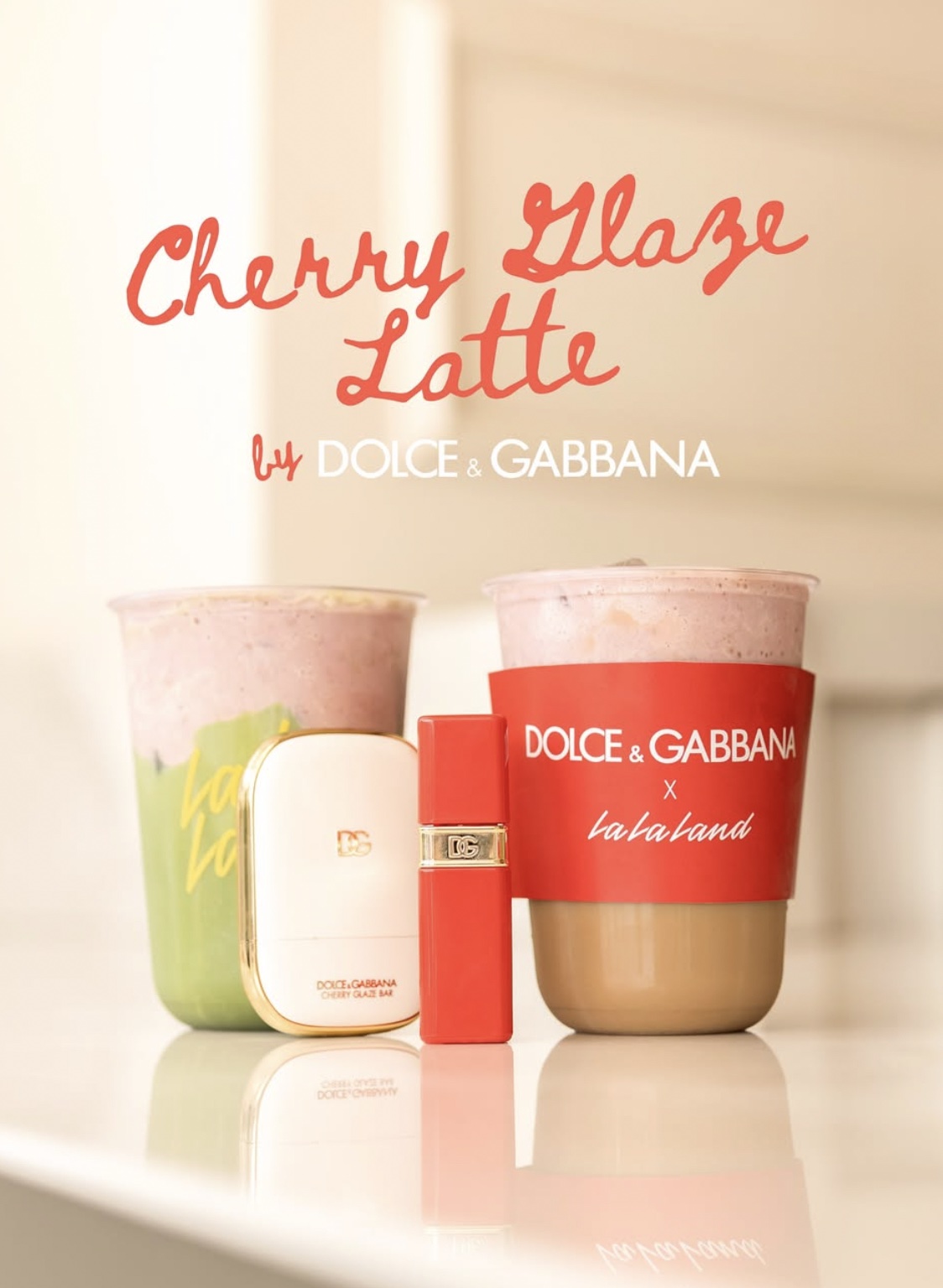 An image of the flyer for the Dolce&Gabbana Beauty and La La Land Café collaboration.