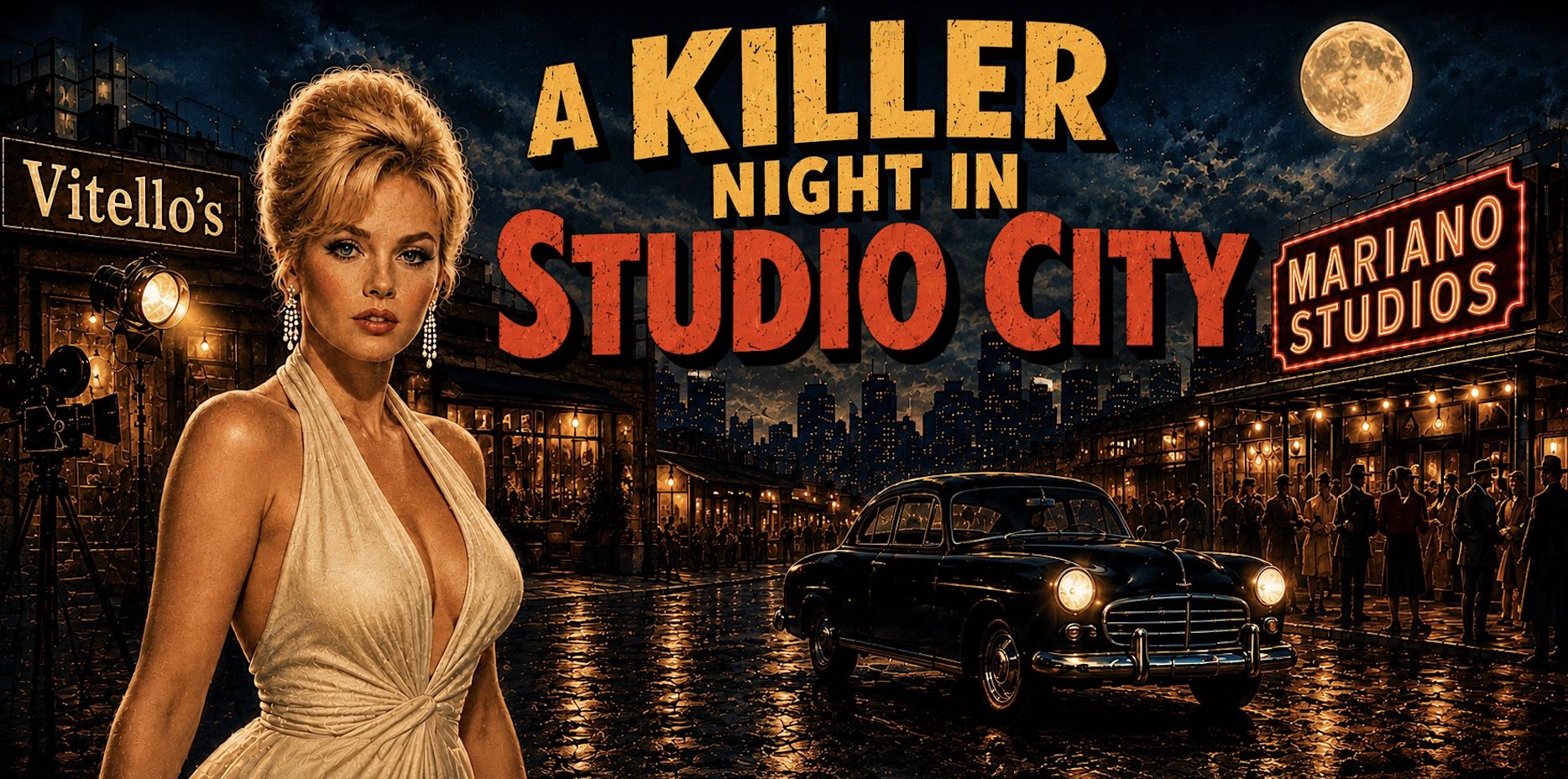 An image of the flyer for A Killer Night in Studio City,