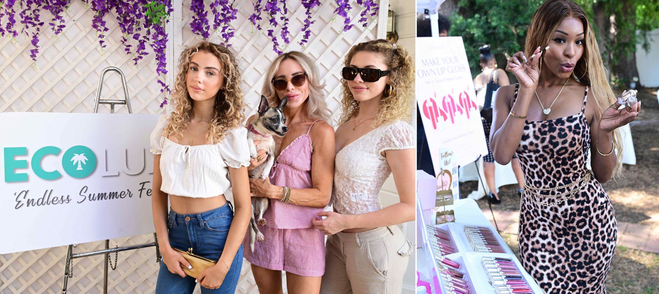 A collage of two images of (L-R) Juju Brener and Mila Brener, of 'Guns & Moses', and Shirly Brener along with Porscha Coleman of 'Divorced Sistas' attend the ECOLUXE Endless Summer Festival on September 11, 2026 in Beverly Hills, California.