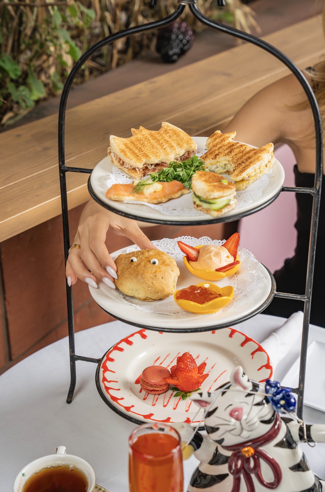 An image of the pastries served at the Chado Tea Room's Witching Hour Afternoon Tea