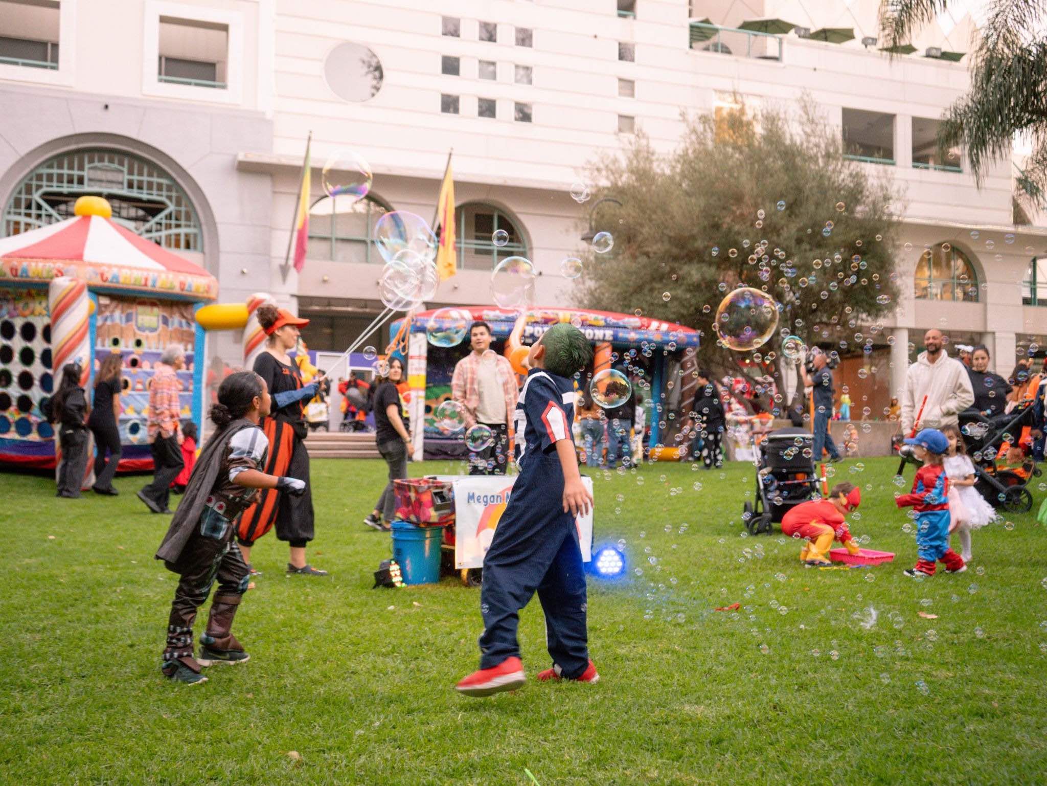 An image of kids at the The annual DTLA Alliance Halloween Festival for Kids.