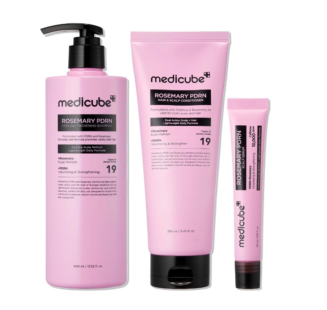 AN image of medicube Rosemary PDRN Korean Hair Care Set 
