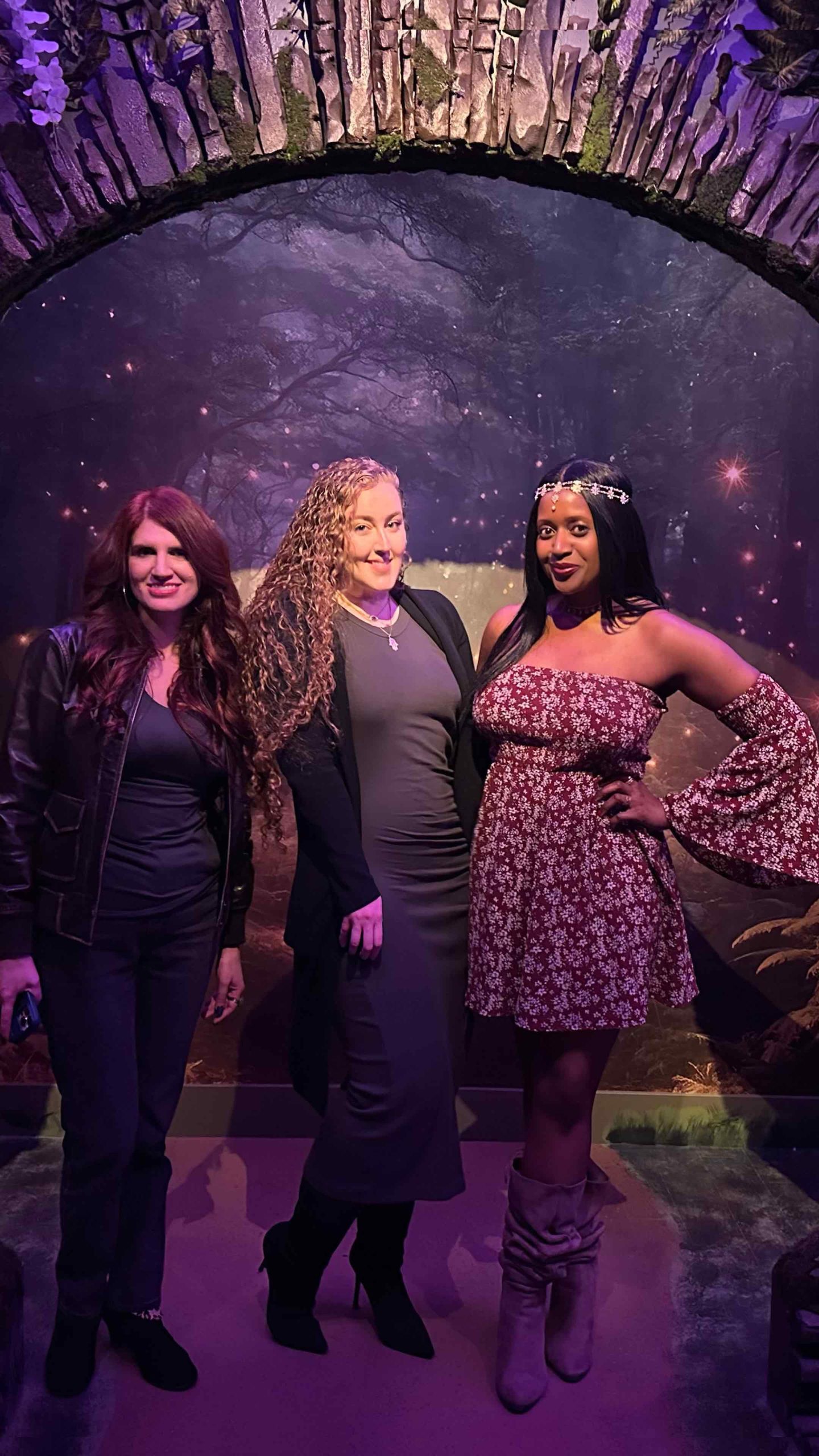 An image of lifestyle blogger Ariel Johns and others at the Witch's Cottage.