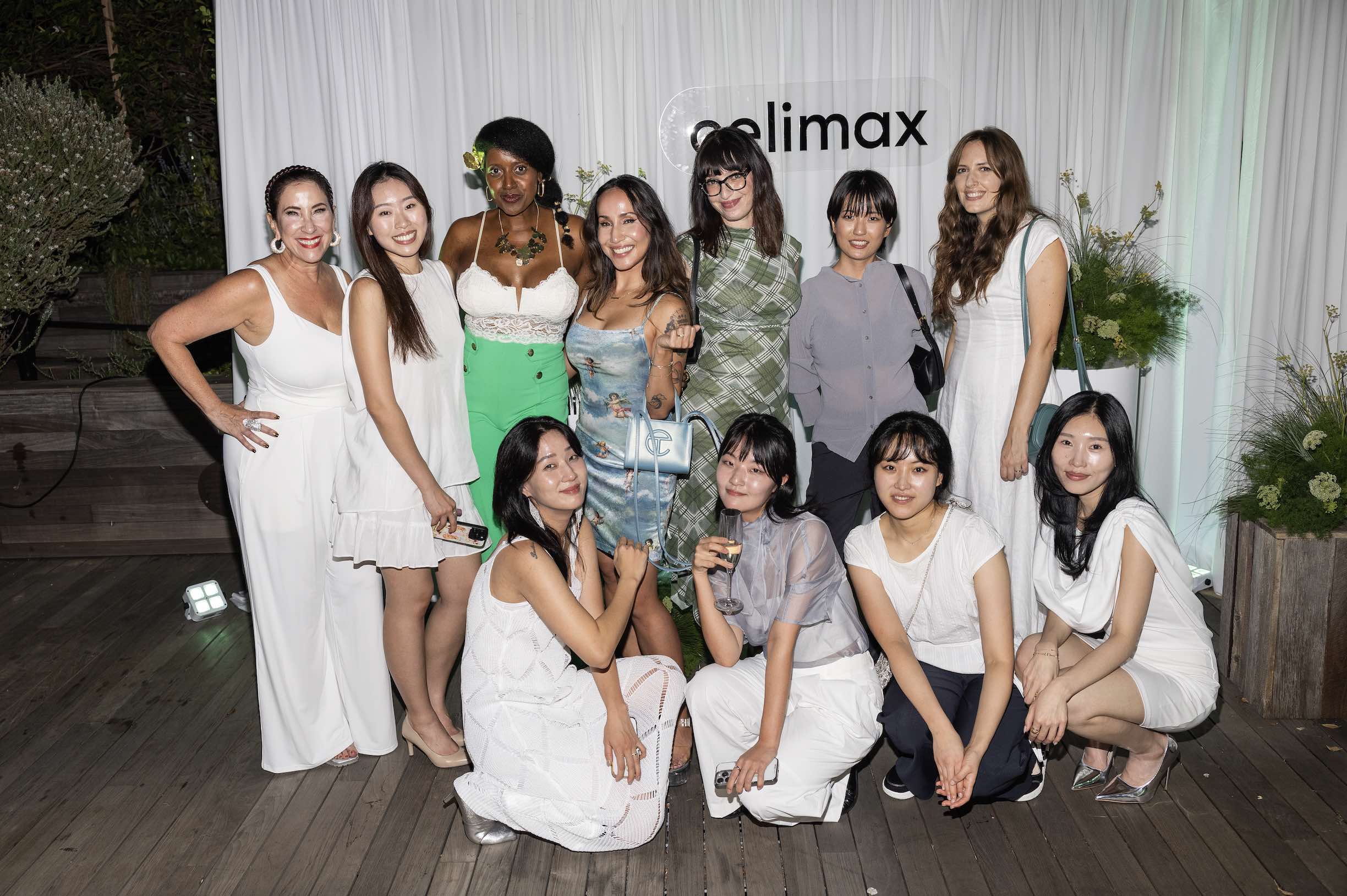 An image of a group attending Celimax’s poolside launch celebration at 1 Hotel West Hollywood.