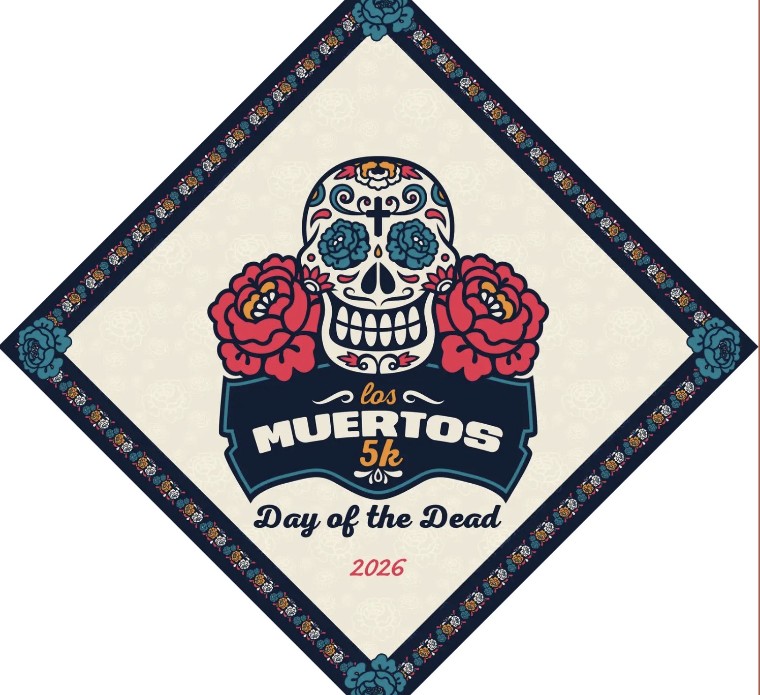 An image of the flyer for the Los Muertos 5K Returns to DTLA For Day of the Dead