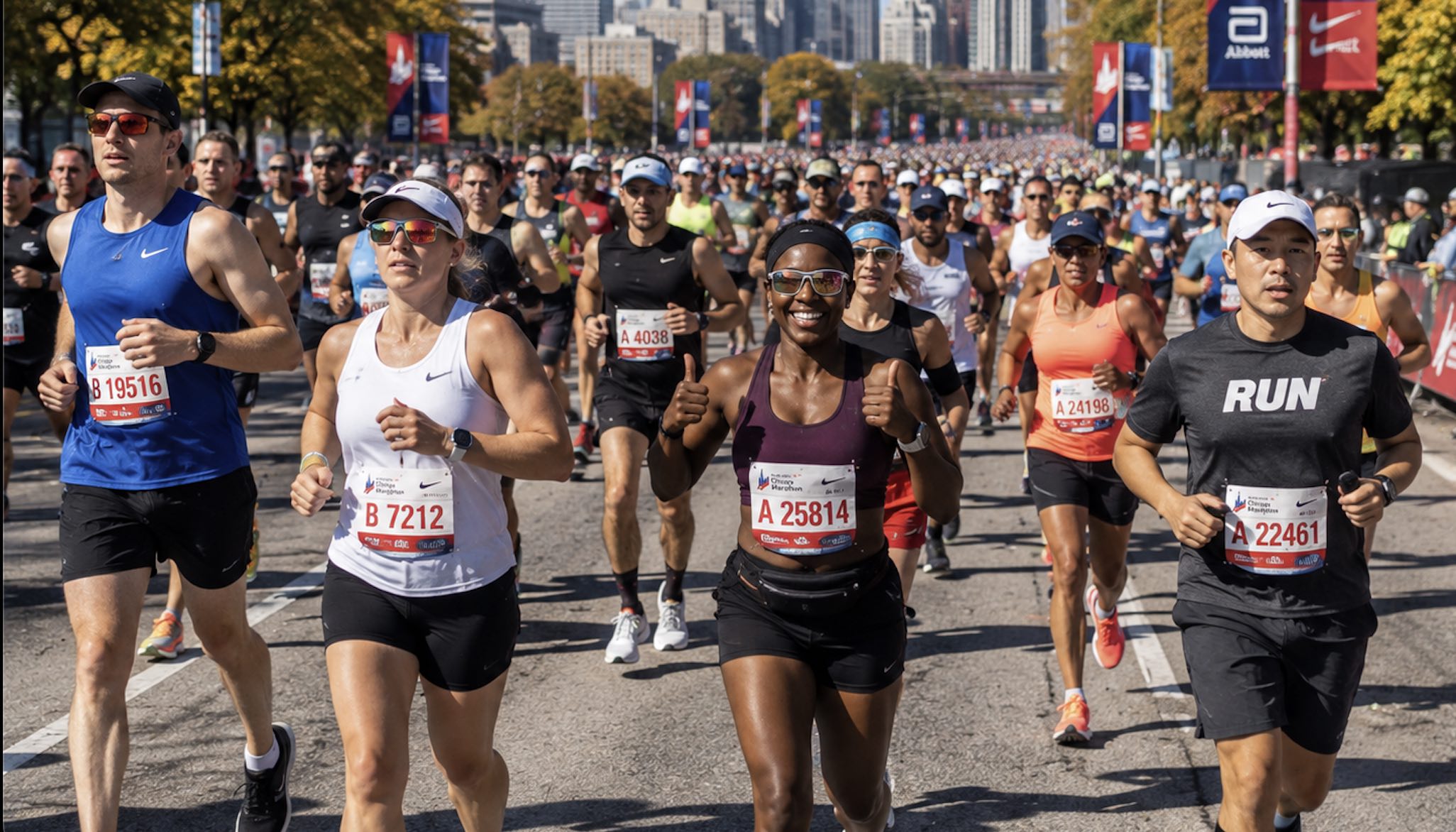 An image of people running in a marathon.