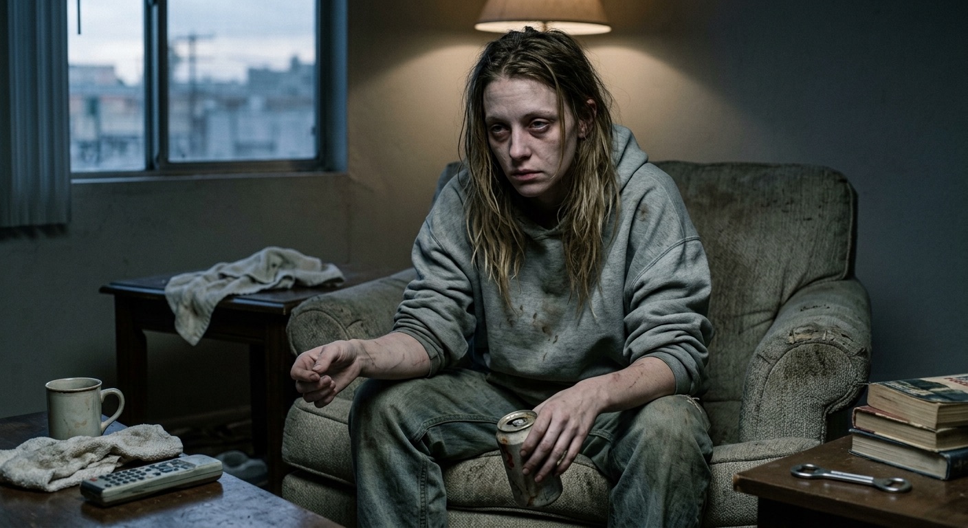 An image of a woman dealing with substance abuse