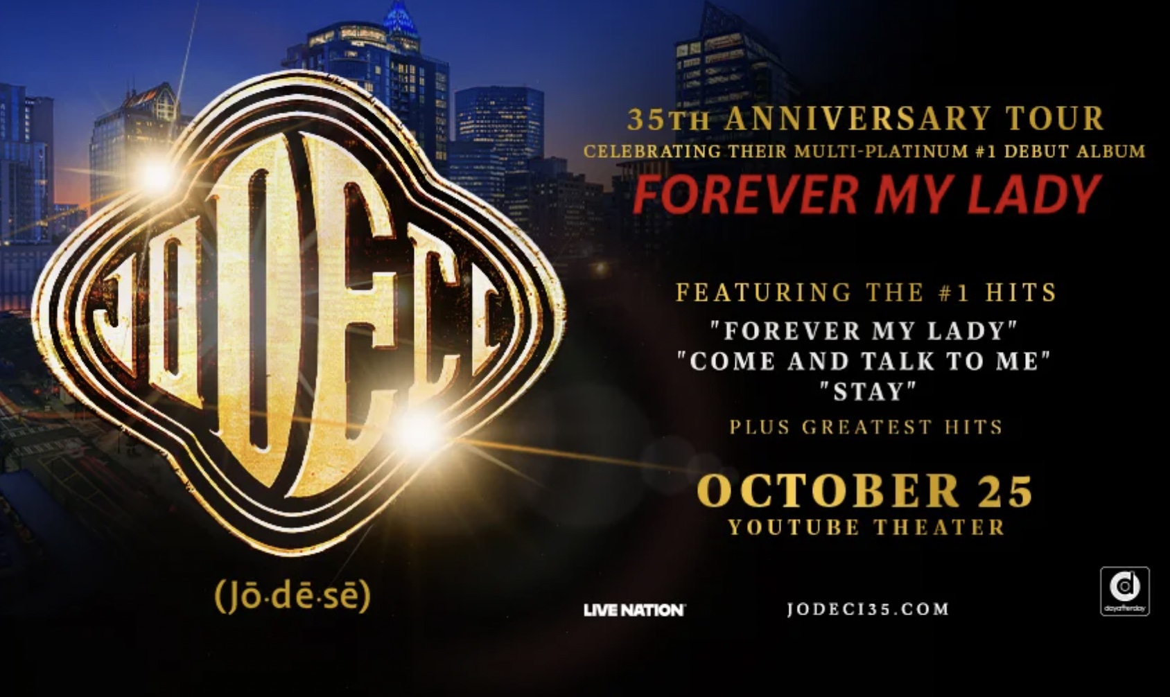 An image of the flyer for Jodeci Live at the YouTube Theater