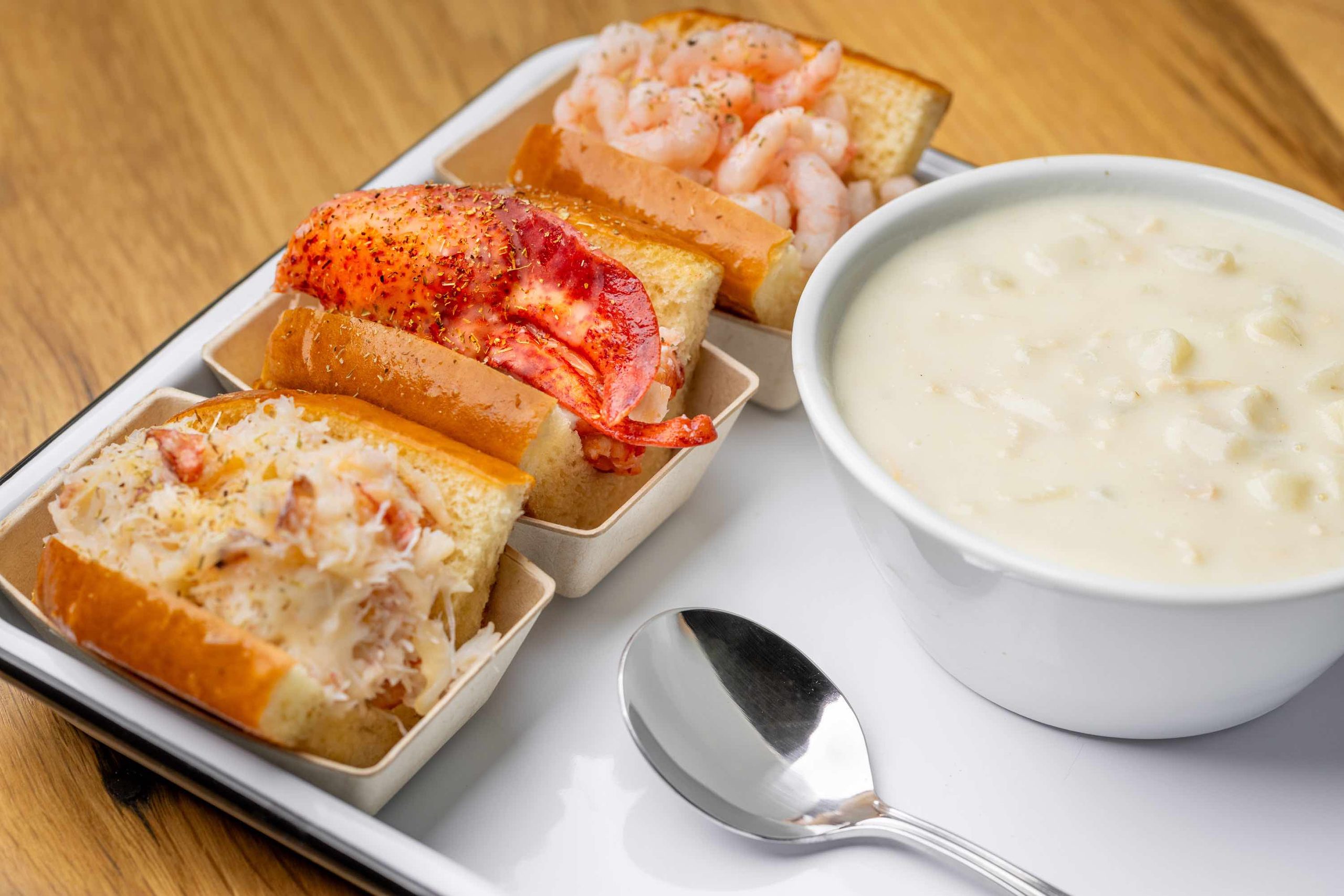 An image of the Seafood Flight Combo at Luke's Lobster