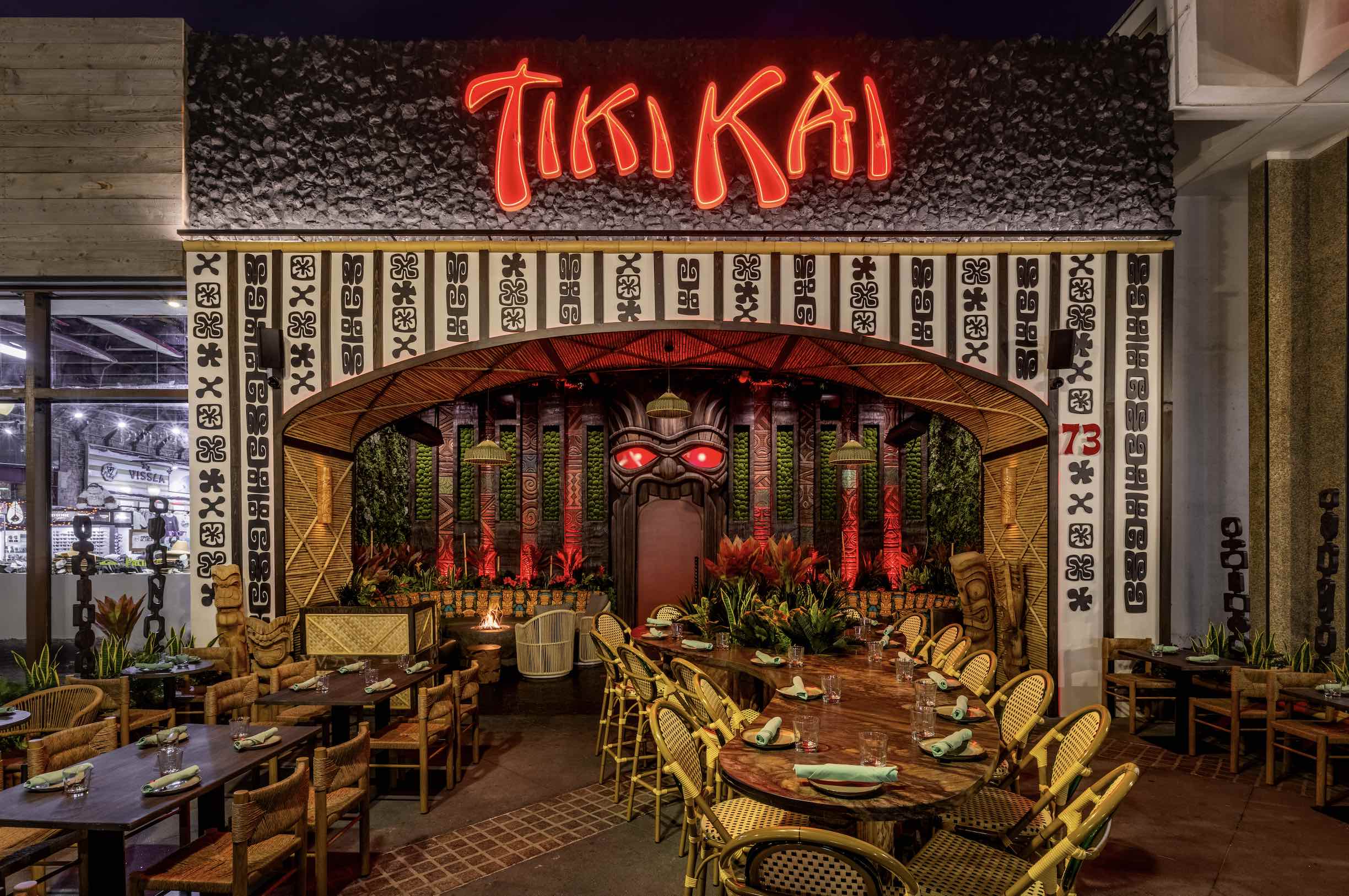 An image of the exterior of Hermosa Beach's Tiki Kai.