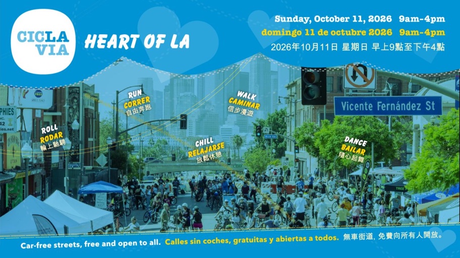 An image of the flyer for CicLAvia—Heart of LA