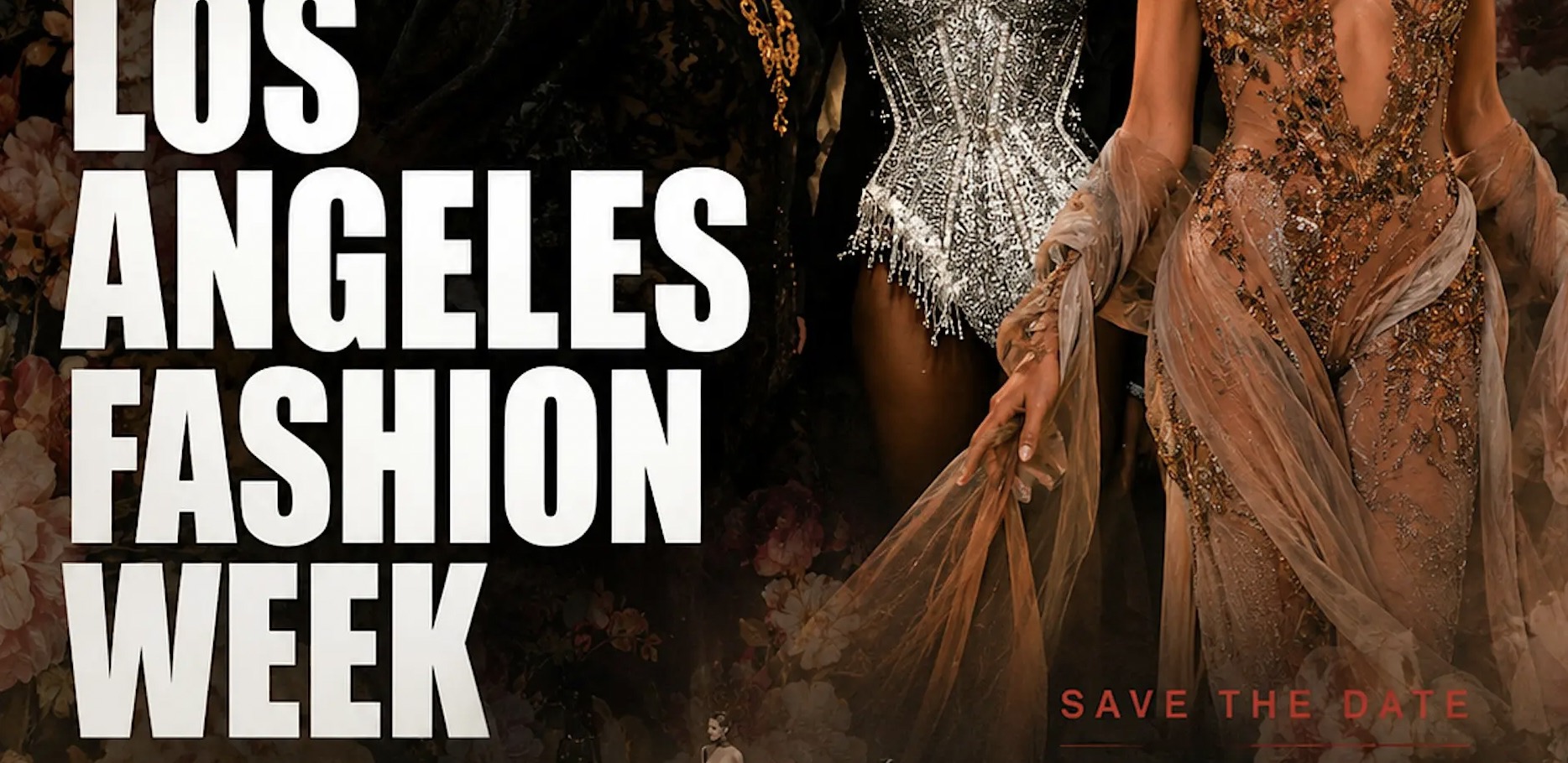 An image of the flyer for Los Angeles Fashion Week Powered by Art Hearts Fashion
