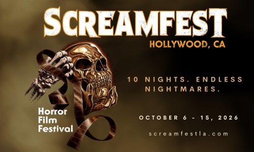 An image of the flyer for the 26th Annual Screamfest Horror Film Festival